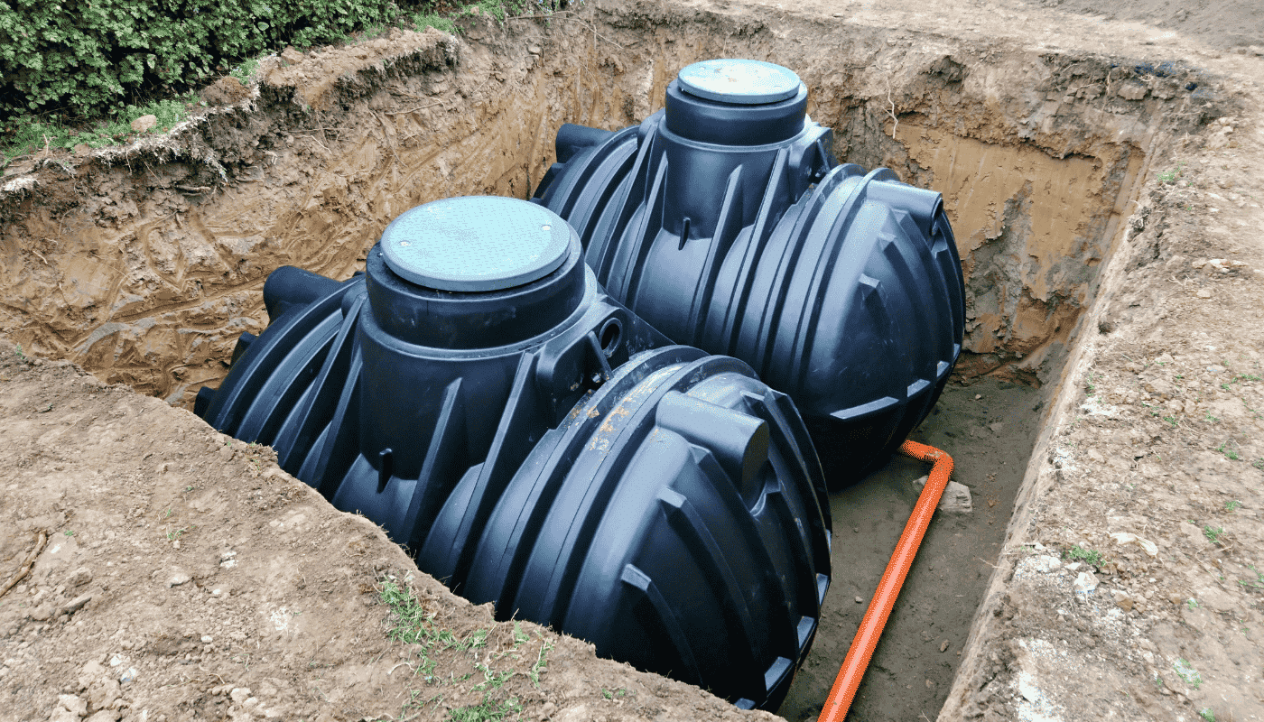 ingegraven regenwatertanks voor regenwater opslag